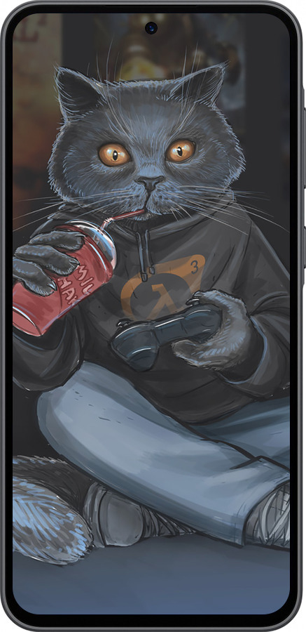 Силиконовый чехол gamer cat для Samsung Galaxy A36 - 4140u-3836 изображение 
