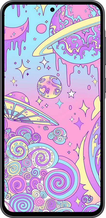 Силіконовий чехол Рожева галактика для Samsung Galaxy A36 - 4146u-3836 изображение 