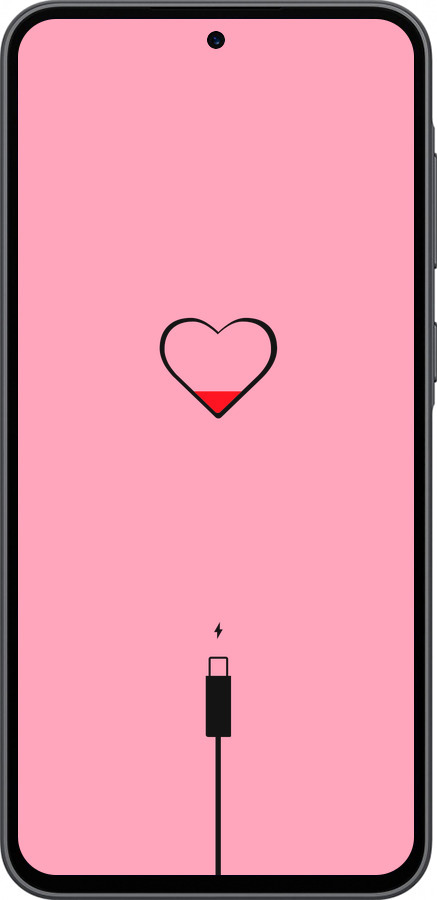 Силиконовый чехол Подзарядка сердца1 для Samsung Galaxy A36 - 4275u-3836 изображение 