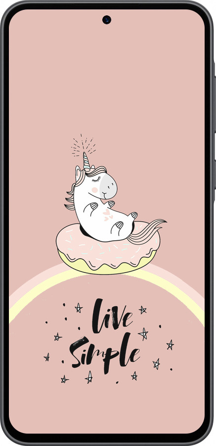 Силіконовий чехол Єдиноріжка в пончику  для Samsung Galaxy A36 - 4282u-3836 изображение 