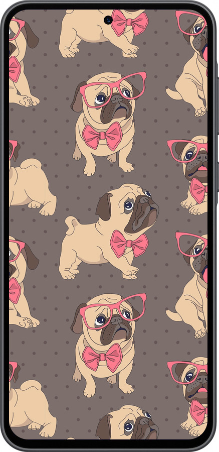 Силиконовый чехол мопсики 2 для Samsung Galaxy A36 - 4362u-3836 изображение 