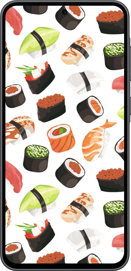 Силиконовый чехол Суши для Samsung Galaxy A36 - 4404u-3836 изображение 