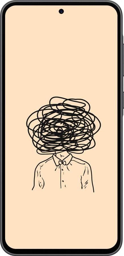 Силиконовый чехол Мысли для Samsung Galaxy A36 - 4568u-3836 изображение 