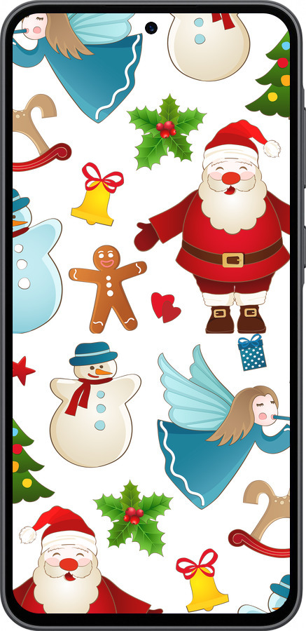 Силіконовий чехол Новорічний 1 для Samsung Galaxy A36 - 4614u-3836 изображение 