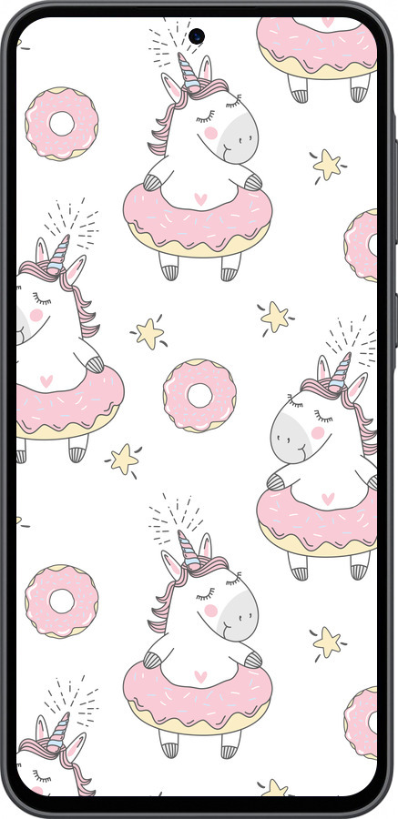 Силиконовый чехол Единорожки для Samsung Galaxy A36 - 4659u-3836 изображение 