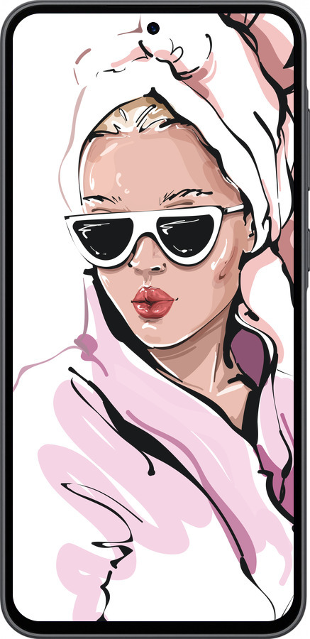 Силіконовий чехол Дівчина в окулярах 2 для Samsung Galaxy A36 - 4714u-3836 изображение 