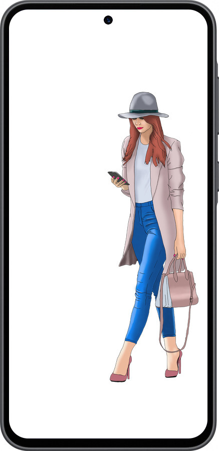 Силиконовый чехол Девушка 1 для Samsung Galaxy A36 - 4751u-3836 изображение 