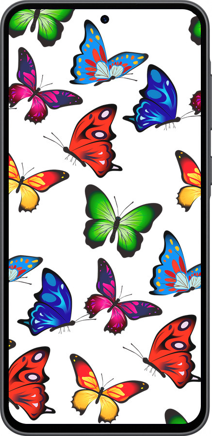 Силіконовий чехол Барвисті метелики для Samsung Galaxy A36 - 4761u-3836 изображение 