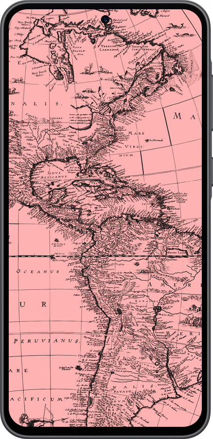 Силиконовый чехол Карта для Samsung Galaxy A36 - 4794u-3836 изображение 