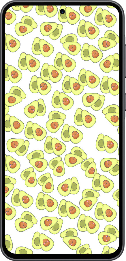 Силиконовый чехол Весёлые авокадо для Samsung Galaxy A36 - 4799u-3836 изображение 