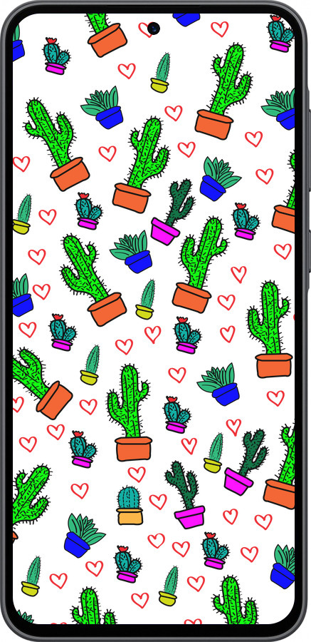 Силиконовый чехол Кактусы 4 для Samsung Galaxy A36 - 4856u-3836 изображение 