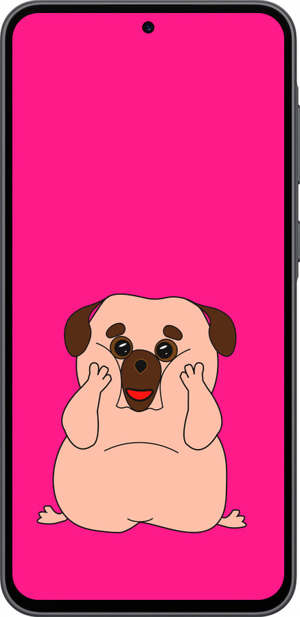 Силіконовий чехол Веселий мопс для Samsung Galaxy A36 - 4908u-3836 изображение 