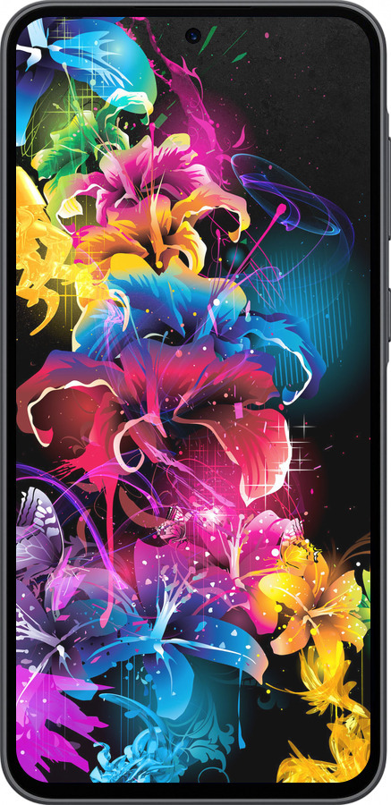 Силиконовый чехол Абстрактные цветы для Samsung Galaxy A36 - 511u-3836 изображение 