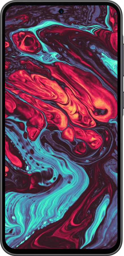 Силиконовый чехол Синяя красная абстакция для Samsung Galaxy A36 - 5339u-3836 изображение 