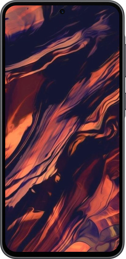 Силіконовий чехол Чорно-помаранчева абстракція для Samsung Galaxy A36 - 5340u-3836 изображение 