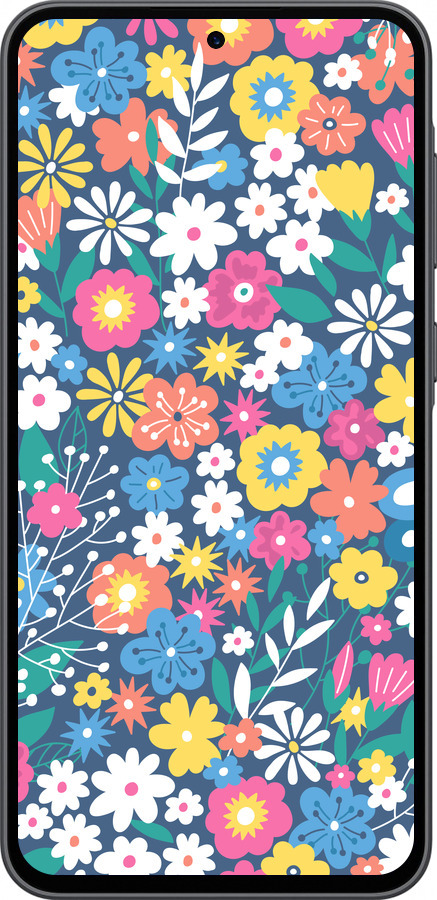 Силиконовый чехол Цветочный фон v4 для Samsung Galaxy A36 - 5494u-3836 изображение 