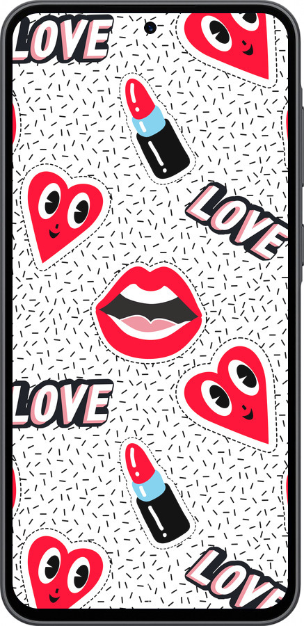 Силиконовый чехол Стикеры v3 для Samsung Galaxy A36 - 5502u-3836 изображение 