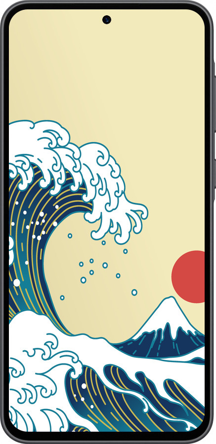 Силиконовый чехол Японские волны для Samsung Galaxy A36 - 5533u-3836 изображение 