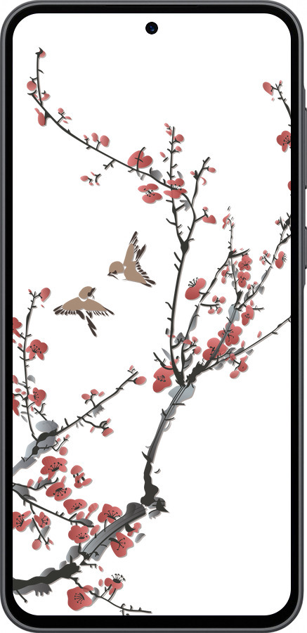 Силиконовый чехол Сакура v2 для Samsung Galaxy A36 - 5538u-3836 изображение 