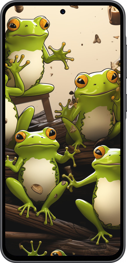 Силиконовый чехол Жабки для Samsung Galaxy A36 - 5656u-3836 изображение 