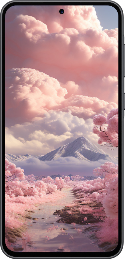 Силиконовый чехол Розовые облака для Samsung Galaxy A36 - 5660u-3836 изображение 