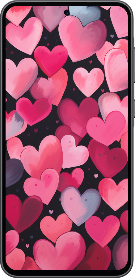 Силиконовый чехол Сердечки 4 для Samsung Galaxy A36 - 5662u-3836 изображение 