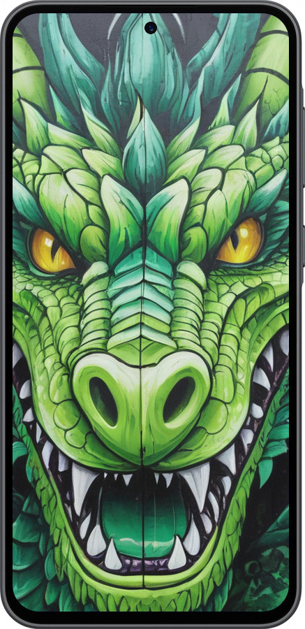 Силиконовый чехол Зелёный дракон для Samsung Galaxy A36 - 5816u-3836 изображение 