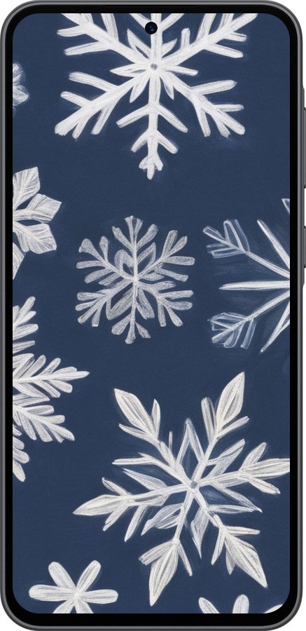 Силиконовый чехол Снежинки для Samsung Galaxy A36 - 5821u-3836 изображение 