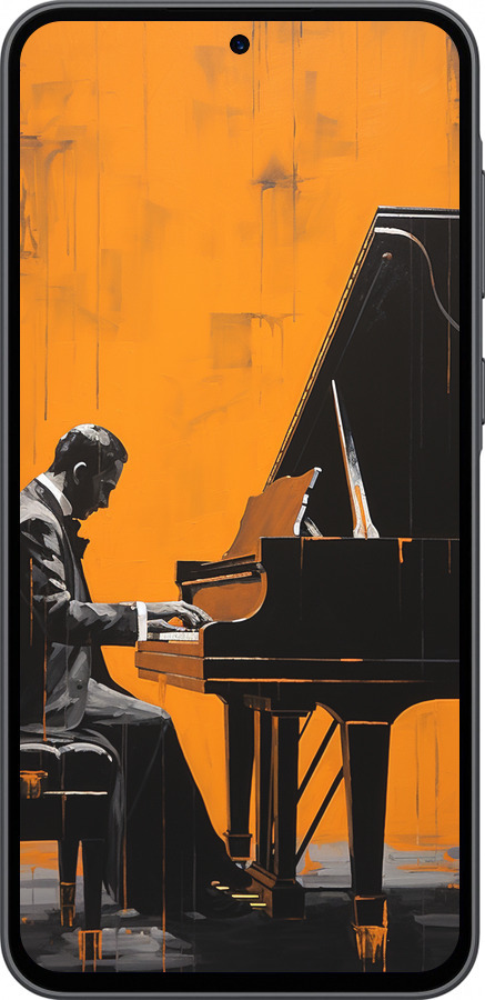 Силиконовый чехол Чехол для телефона Мужчина за Роялем для Samsung Galaxy A36 - 5938u-3836 изображение 