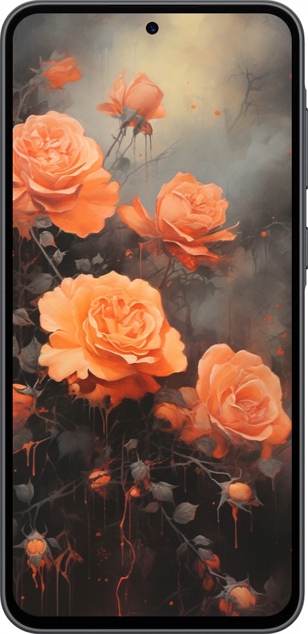 Силиконовый чехол Оранжевые розы для Samsung Galaxy A36 - 5944u-3836 изображение 