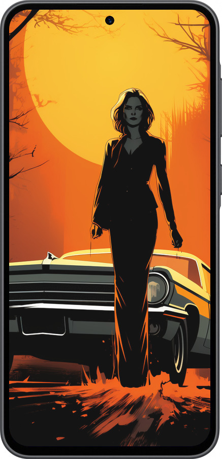 Силиконовый чехол Чехол для телефона Девушка возле автомобиля для Samsung Galaxy A36 - 5946u-3836 изображение 