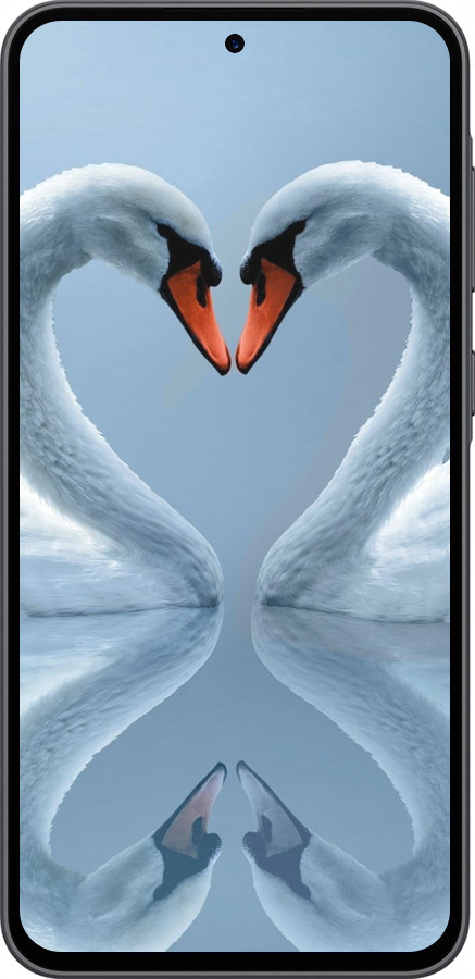 Силиконовый чехол Лебеди для Samsung Galaxy A36 - 6007u-3836 изображение 