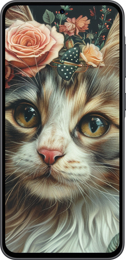 Силиконовый чехол Cats and flowers для Samsung Galaxy A36 - 6069u-3836 изображение 