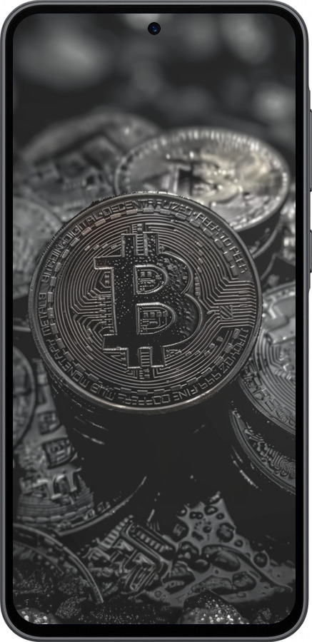 Силиконовый чехол Black Bitcoin для Samsung Galaxy A36 - 6090u-3836 изображение 