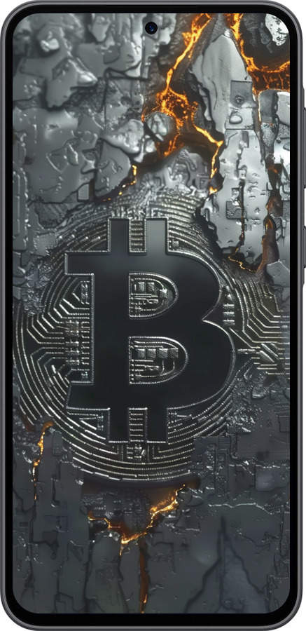 Силиконовый чехол Раскаленный биткойн для Samsung Galaxy A36 - 6091u-3836 изображение 