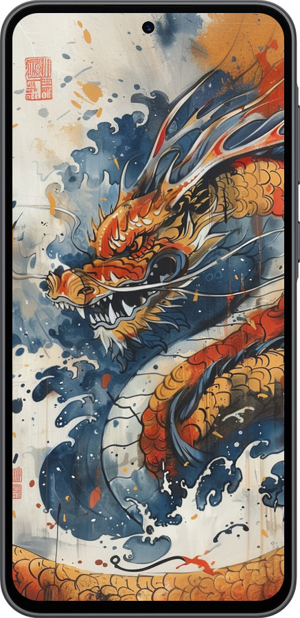 Силиконовый чехол Ярость дракона для Samsung Galaxy A36 - 6112u-3836 изображение 