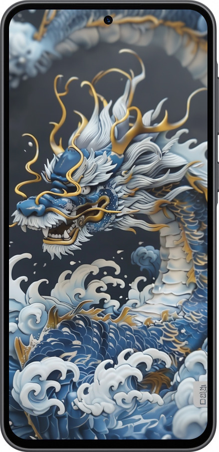 Силиконовый чехол Водяной дракон для Samsung Galaxy A36 - 6113u-3836 изображение 