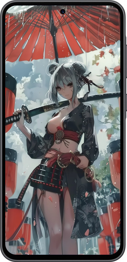 Силиконовый чехол Гейша-воин для Samsung Galaxy A36 - 6124u-3836 изображение 