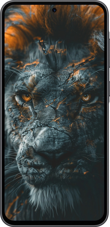 Силиконовый чехол Пламенный лев для Samsung Galaxy A36 - 6153u-3836 изображение 