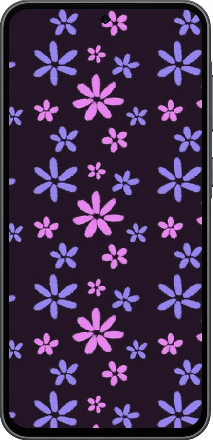 Силиконовый чехол с  цветами для Samsung Galaxy A36 - 6258u-3836 изображение 