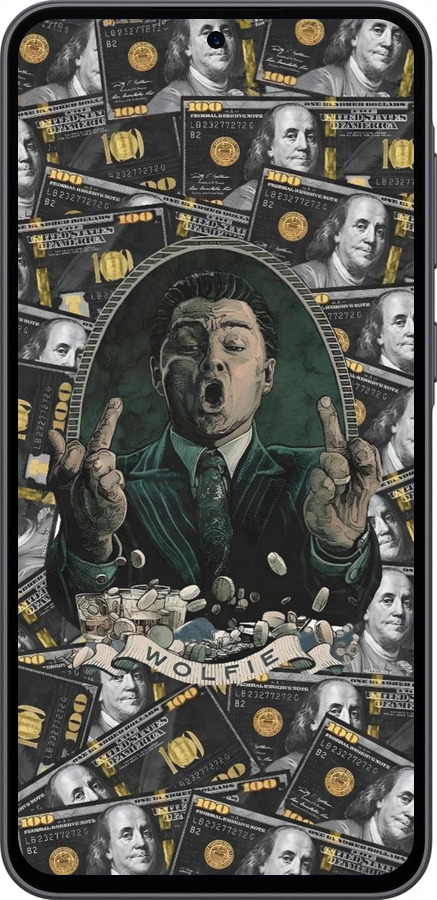 Силіконовий чехол Волк с валл стрит для Samsung Galaxy A36 - 6287u-3836 изображение 