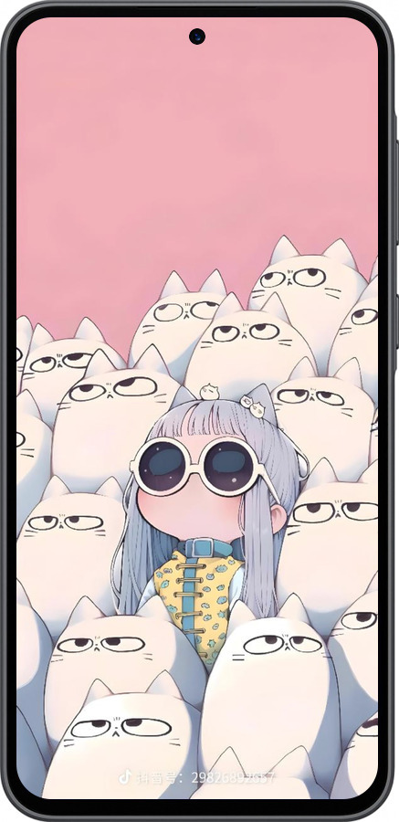 Силиконовый чехол Малышка с котами для Samsung Galaxy A36 - 6295u-3836 изображение 