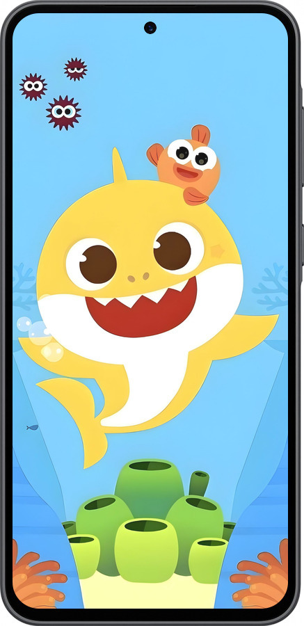 Силиконовый чехол Бейби Шарк для Samsung Galaxy A36 - 6303u-3836 изображение 