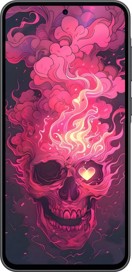 Силиконовый чехол Череп арт для Samsung Galaxy A36 - 6385u-3836 изображение 