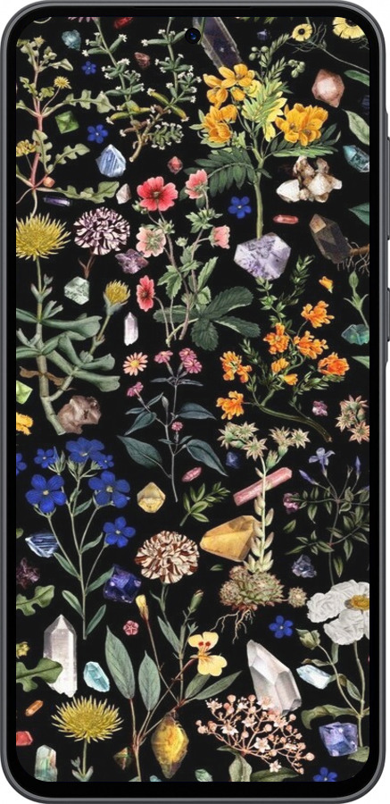 Силиконовый чехол С цветами для Samsung Galaxy A36 - 6422u-3836 изображение 