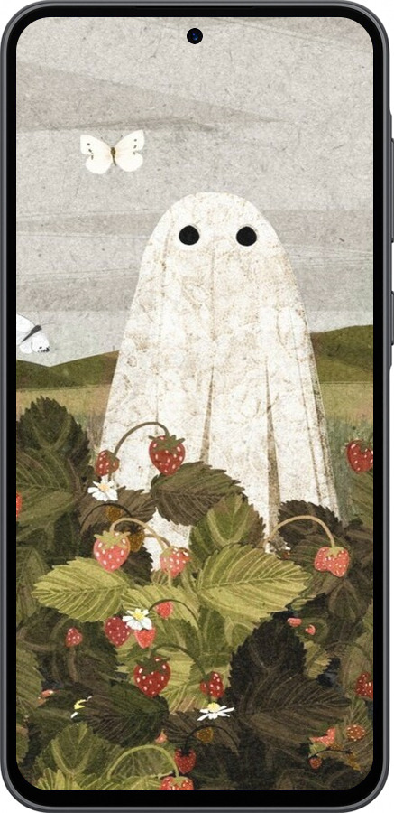 Силиконовый чехол Клубничные поля и привидения для Samsung Galaxy A36 - 6426u-3836 изображение 