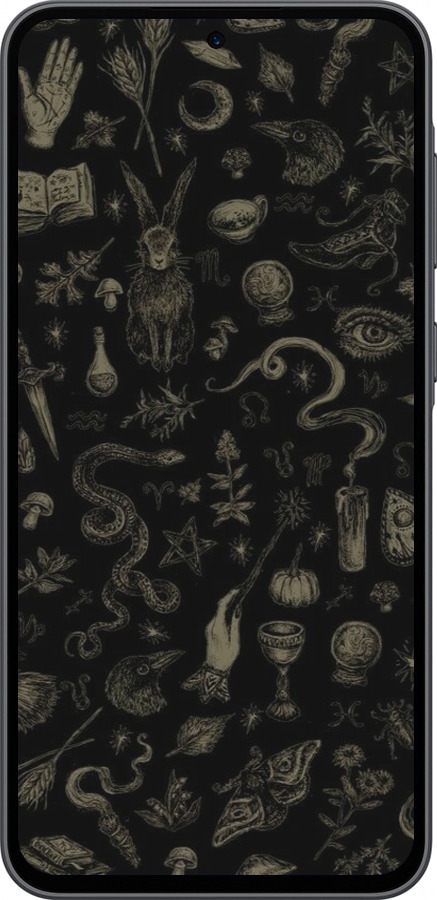 Силиконовый чехол Мистический коллаж с травами и магическими символами для Samsung Galaxy A36 - 6428u-3836 изображение 