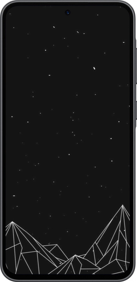 Силиконовый чехол Черно белые абстрактные горы для Samsung Galaxy A36 - 6437u-3836 изображение 