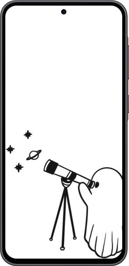 Силиконовый чехол Привидение астроном для Samsung Galaxy A36 - 6444u-3836 изображение 