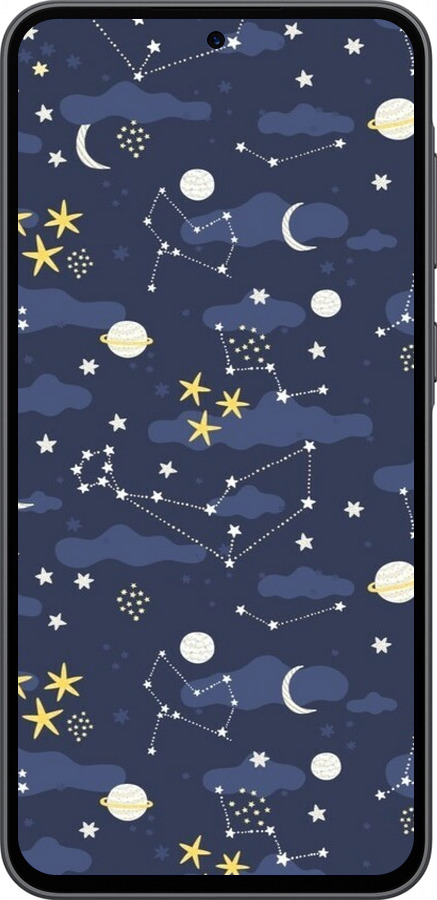 Силіконовий чехол Астрономічний візерунок для Samsung Galaxy A36 - 6446u-3836 изображение 